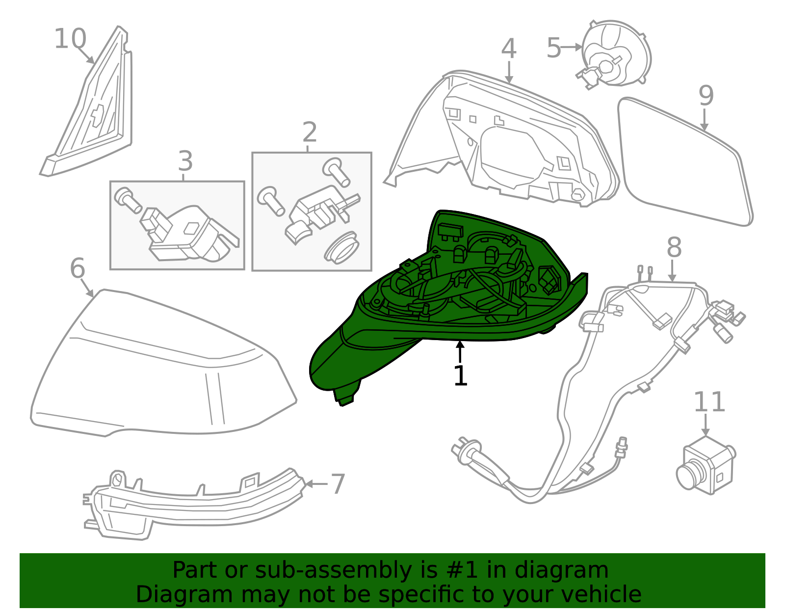 51165a67618 - 2023-2026 BMW X1 Mirror Base (51-16-5-A67-618) | BMW