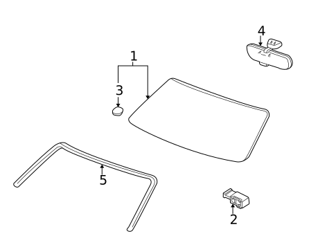 Glass - Windshield for 2004 Kia Rio #0