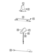 68487209AA - : Cable &amp; Base Assembly Antenna for Jeep: Cherokee | Ram: 1500 Image
