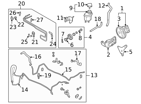 Pump & Hoses for 2002 INFINITI Q45 #0