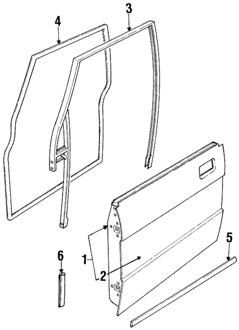 Door & Components for 1993 Land Rover Range Rover #0