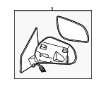 96301JM200 - Body: Mirror Assembly for Nissan: Rogue, Rogue Select Image