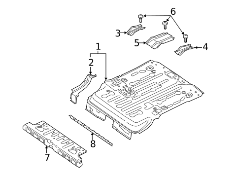 Rear Floor & Rails for 2018 Ford Transit Connect #1