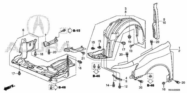 Front Fenders for 2014 Acura TL #0