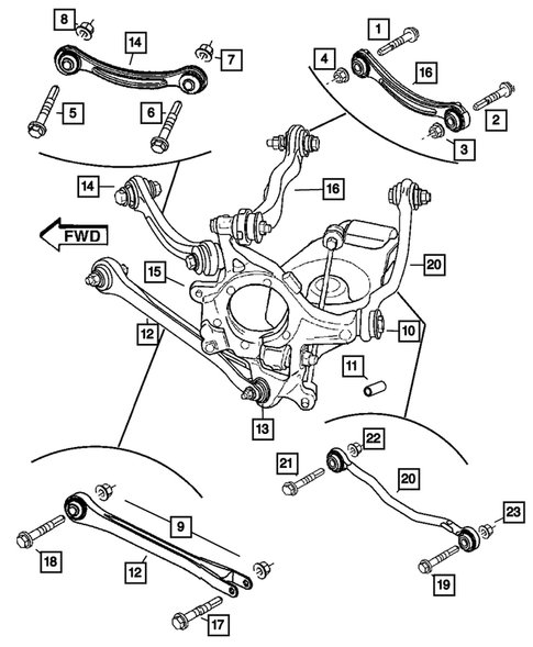 Rear Suspension and Cradle for 2016 Dodge Challenger #1