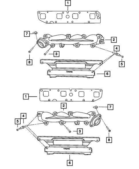 Manifolds and Vacuum Fittings for 2008 Dodge Ram 1500 #0