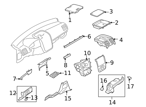 Instrument Panel Components for 2009 Volkswagen Rabbit #0