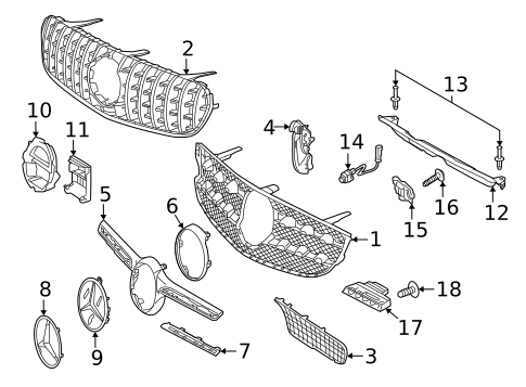 Hardware, Fasteners & Fittings for 2023 Mercedes-Benz GLC 43 AMG&reg; #0