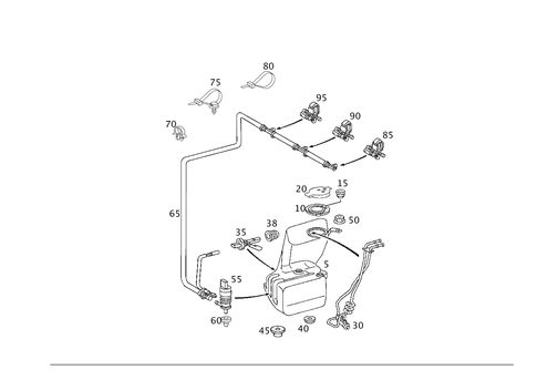 Pane Washer, Headlamp Wiper/Washer for 1999 Mercedes-Benz CL500 #0