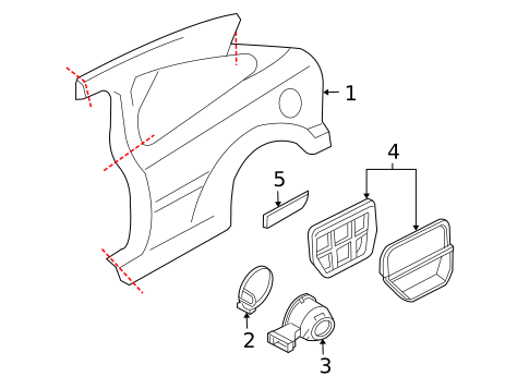 Exterior Trim - Quarter Panel for 2002 Ford Focus #0