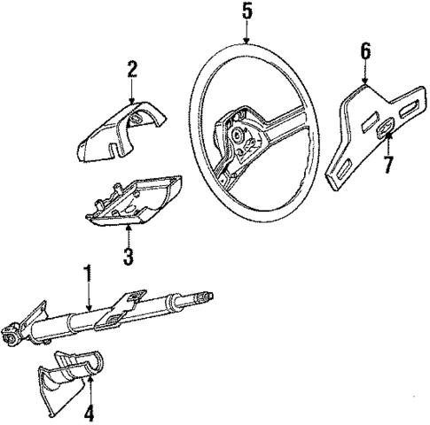 Steering Column & Wheel for 1985 Chevrolet Sprint #0
