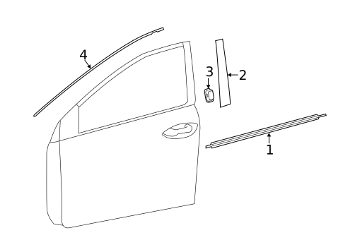 Exterior Trim - Front Door for 2018 Toyota Corolla #0