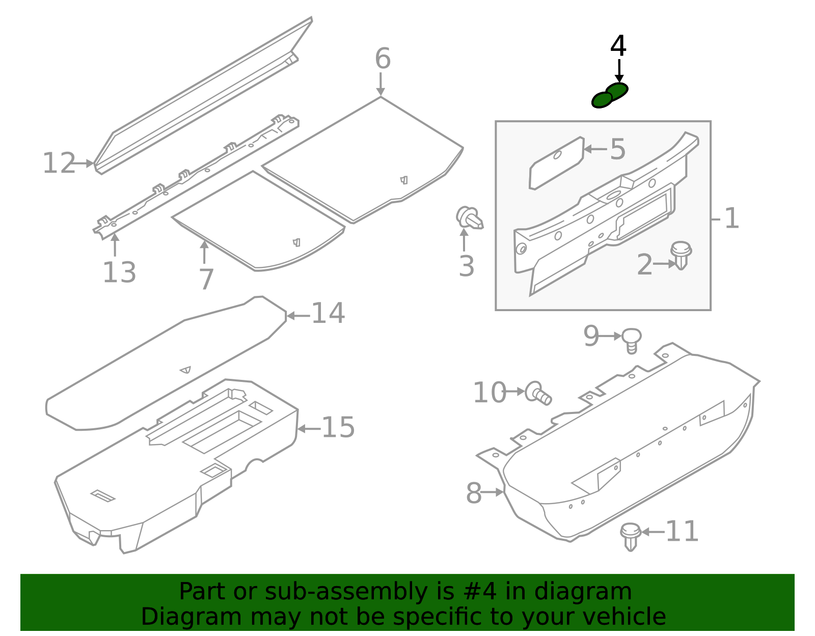 2011-2020 Nissan Lift-Gate Trim Scuff Plate Cap 84994-1JA0A | OEM Parts ...