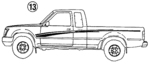21189930BL - Body: Stripe Tape for Toyota: Pickup Image