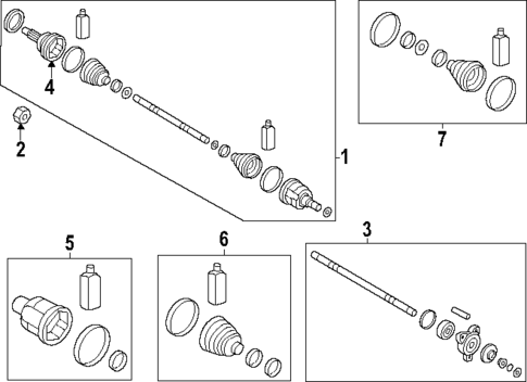 Drive Axles for 2023 Genesis G80 #0