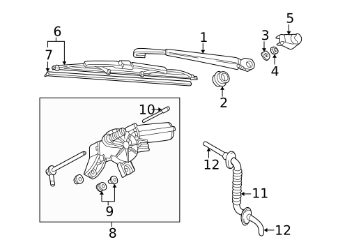 Wiper & Washer Components for 2005 Volkswagen Golf #1