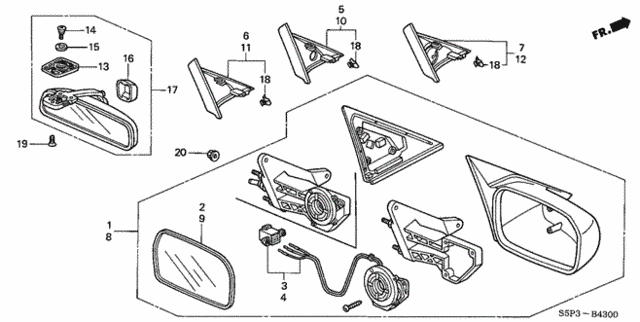 Mirror for 2002 Honda Civic #0