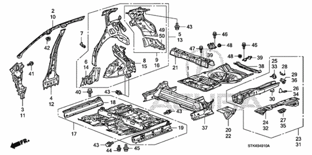 Floor - Inner Panel for 2007 Acura RDX #0