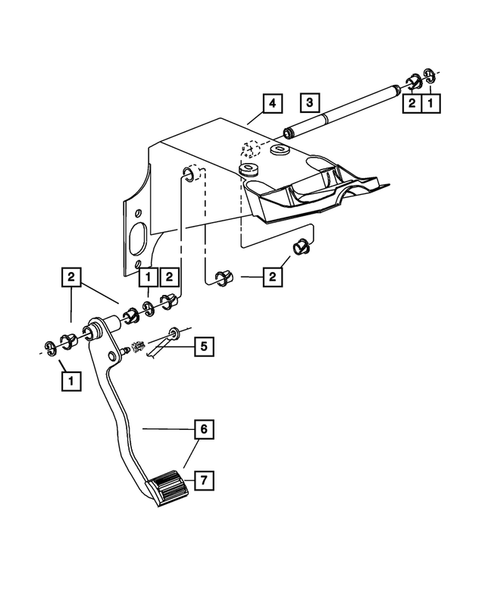 Clutch Pedal for 2005 Dodge Dakota #0