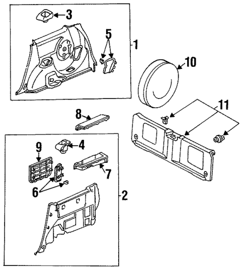 Interior Trim - Rear Body for 1998 Isuzu Oasis #0