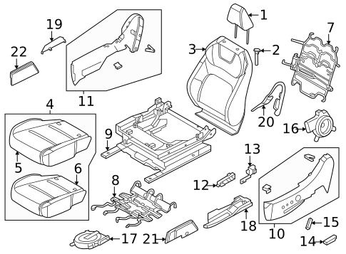 Driver Seat Components for 2023 Nissan ARIYA #0