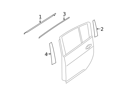 Exterior Trim - Rear Door for 2015 Nissan LEAF #0