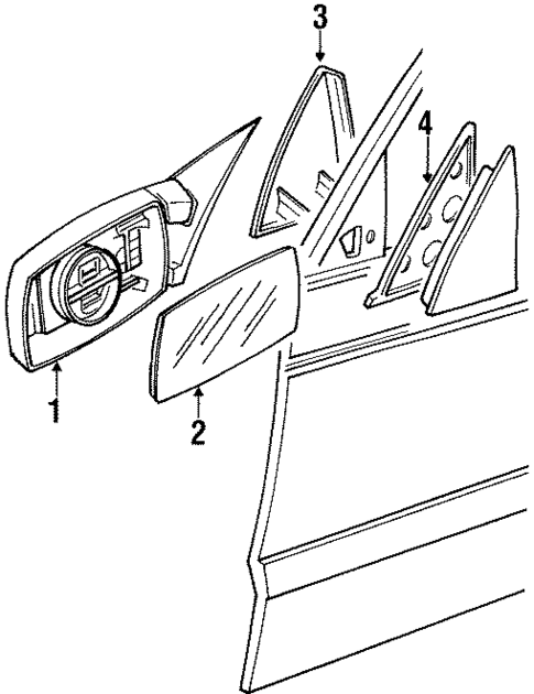 Outside Mirrors for 1996 Volkswagen Passat #0
