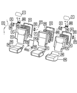 1PZ39XDVAA - : Rear Seat Cushion Cover, Left for Jeep: Commander Image