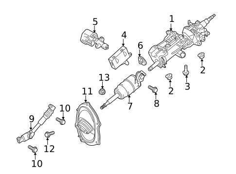 Steering Column Assembly for 2019 Toyota Land Cruiser #0