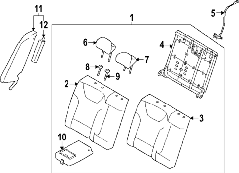 Rear Seat Components for 2025 Kia K4 #0