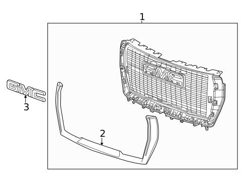 Grille & Components for 2022 GMC Yukon XL #0