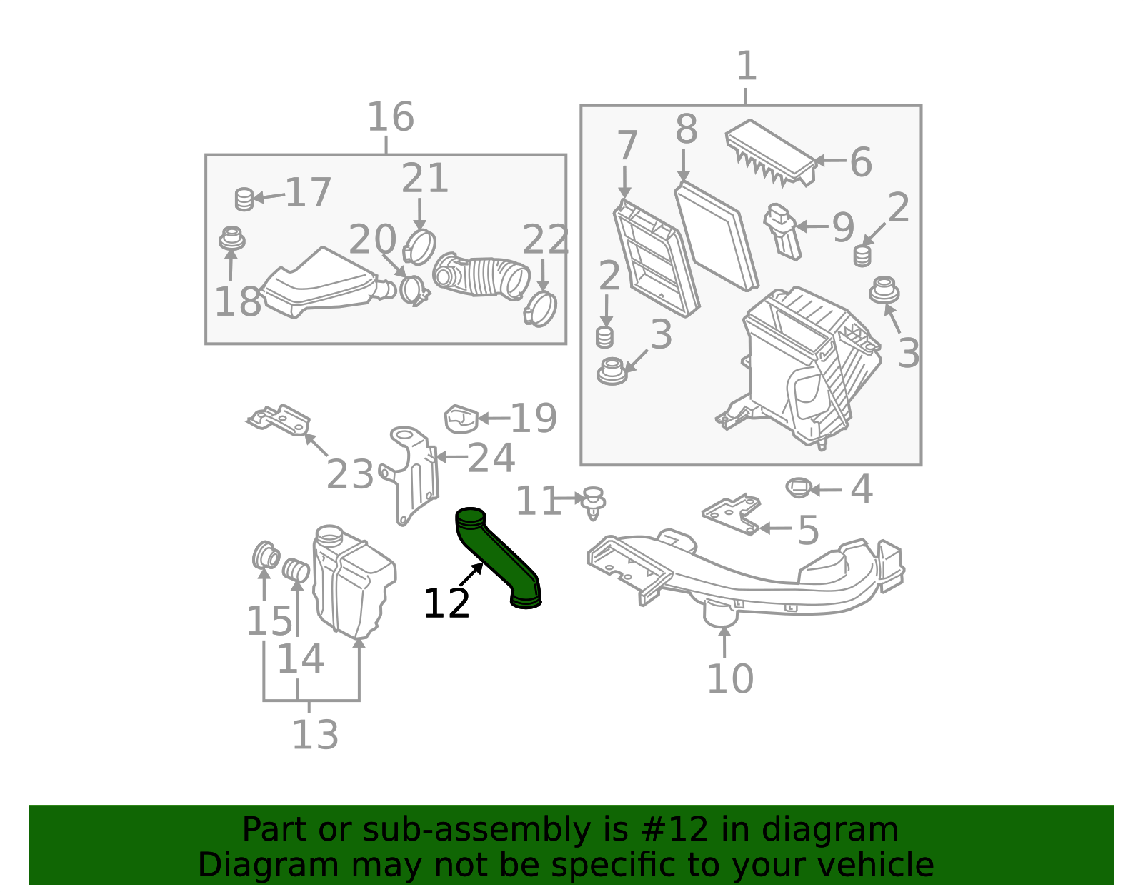 16578-JG30A - Engine Air Intake Hose 2008-2015 Nissan | Official Nissan ...