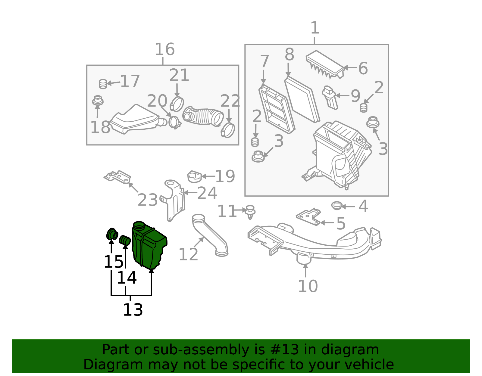 2008-2015 Nissan Engine Air Intake Resonator 16585-JG30A | Nissan Parts ...