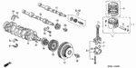 13021P8AA01 - Engine: RING SET, PISTON (OVER SIZE) (0.25) (ALLIED RING) for Honda Image