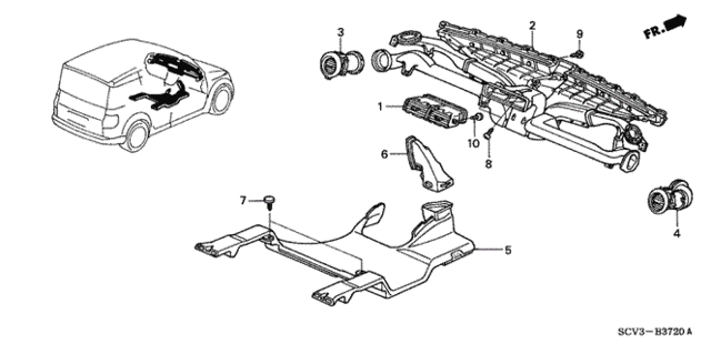 Duct for 2005 Honda Element #0