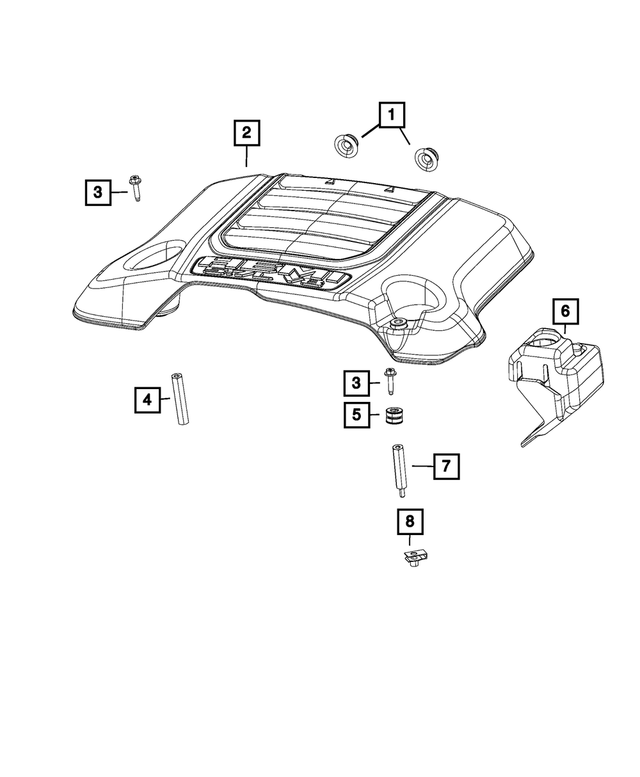 6512382AA - Engine: Hex Nut, Mounting for Mopar Image