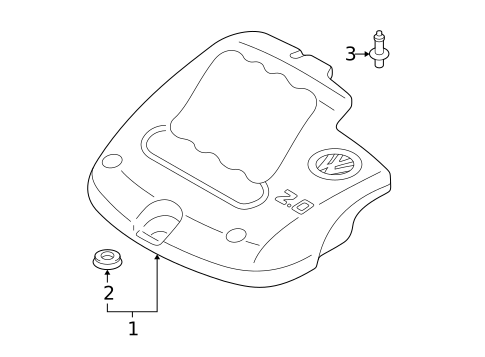 Engine Appearance Cover for 2003 Volkswagen Beetle #1