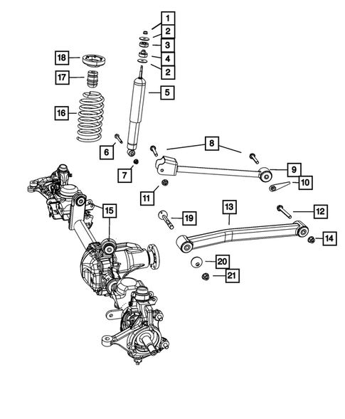 Front Suspension, Strut and Cradle for 2012 Jeep Wrangler #0