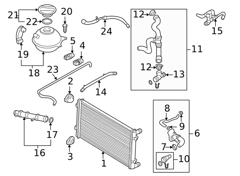 Radiator & Components for 2003 Volkswagen Jetta #0