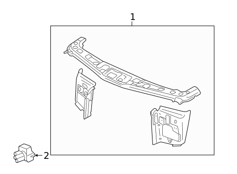Radiator Support for 2008 Saturn Vue #0