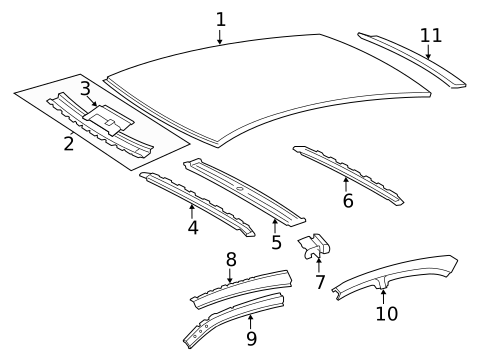Roof & Components for 2013 Toyota Camry #1