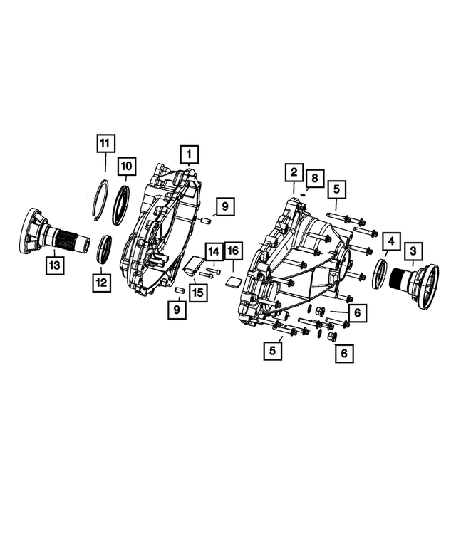 68071840AC - ITC; Single Speed Transfer Case: Front Case Half for Mopar Image