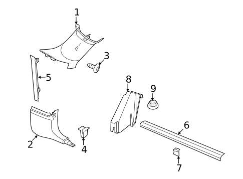 Interior Trim - Pillars for 2015 Dodge Challenger #0