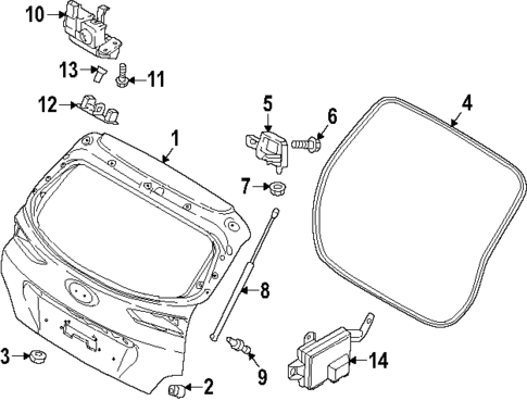 Liftgate for 2024 Hyundai Kona Electric #0