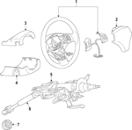 7E5Z3530AB - Steering: Lower Shroud for Lincoln: MKZ, Zephyr Image