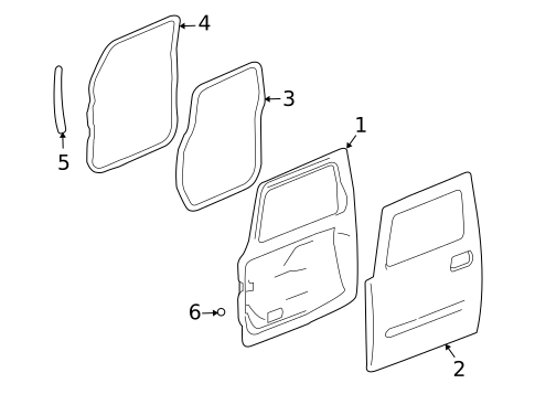 Door & Components for 2008 Hummer H2 #1