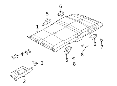 Interior Trim - Roof for 2003 Ford Explorer Sport #0