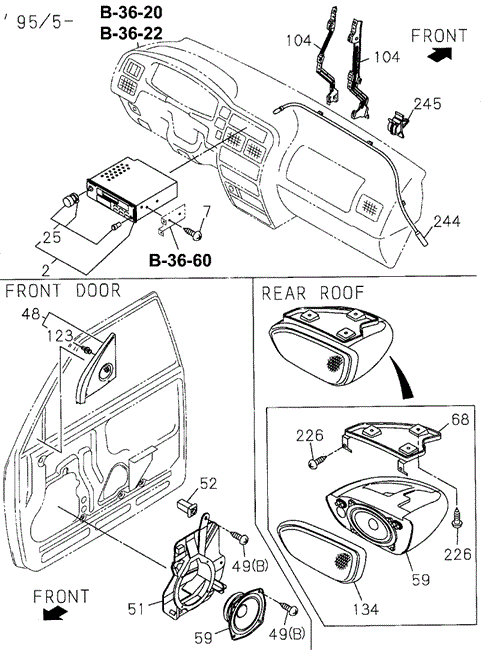 Radio - Speakers for 1997 Honda Passport #0