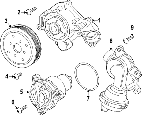 Water Pump for 2025 Audi Q7 #0