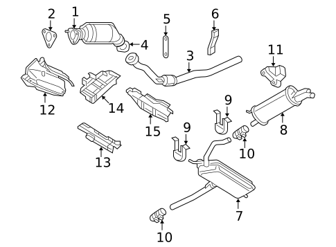 Exhaust Components for 2005 Volkswagen Passat #0